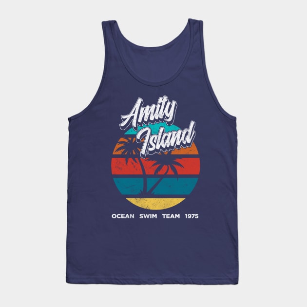 Amity Island Swim Team 1975 Tank Top by NineBlack